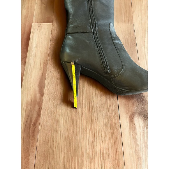 Women’s Antonio Melani Neena Long Black Boots 3” Heel Zipper with Box  Size 9 M